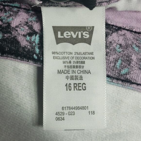 𝅺girls Levi's Bright Paint Splatter Summer Shorts - Picture 7 of 8